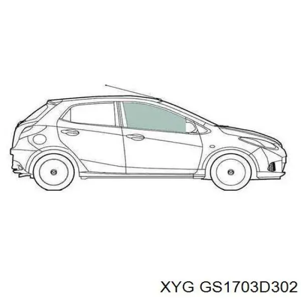 Купити GS1703D302 XYG Скло передніх дверей, правою