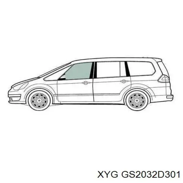Скло передніх дверей, лівою XYG GS2032D301 ціна, від 26.52 USD