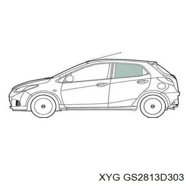 GS2813D303 XYG Скло задніх дверей, лівих