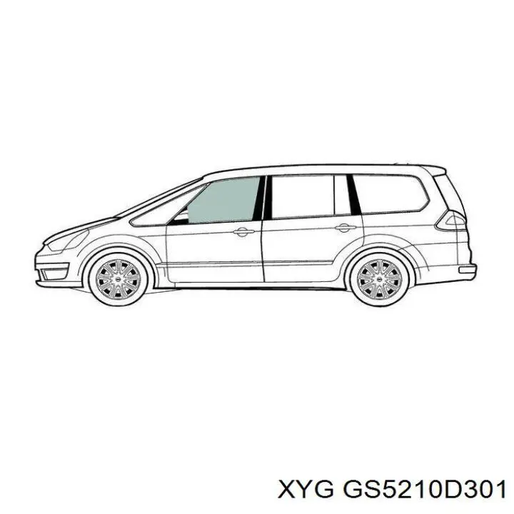 Скло передніх дверей, лівою XYG GS5210D301 ціна, від 22.52 USD