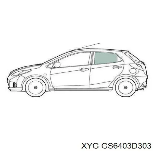 GS6403D303 XYG Скло задніх дверей, лівих