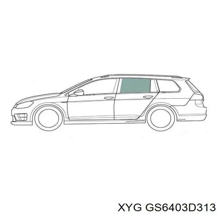 GS6403D313 XYG Скло задніх дверей, лівих
