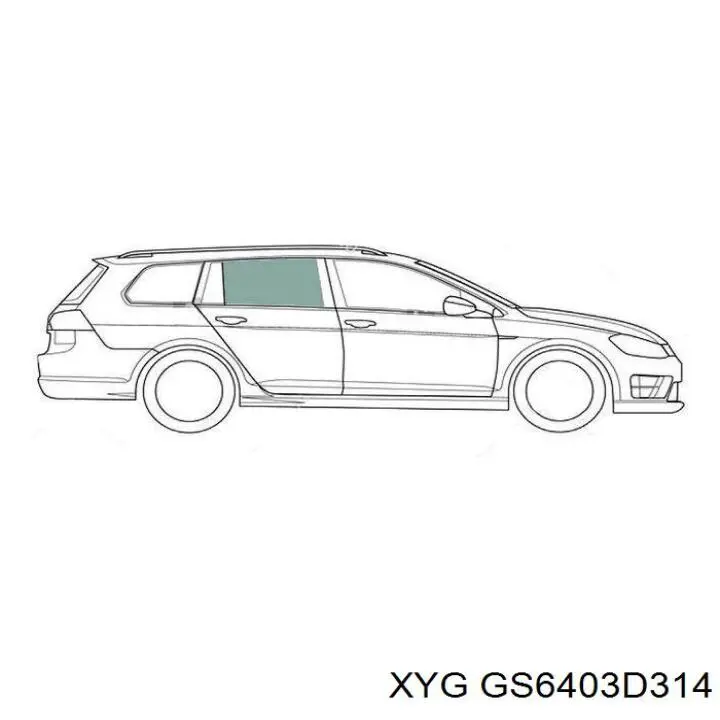 GS6403D314 XYG Скло задньої двері правої