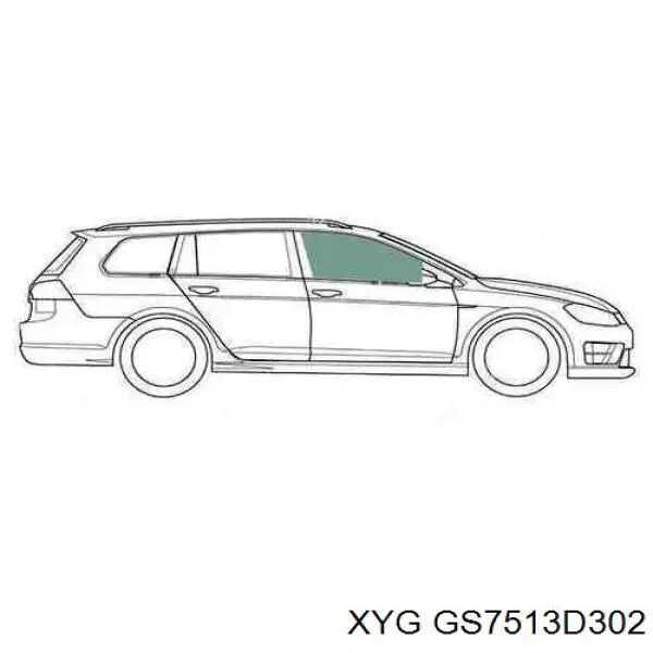 Скло передніх дверей, правою Volkswagen Caddy 2 (9U7) (Фольцваген Кадді)