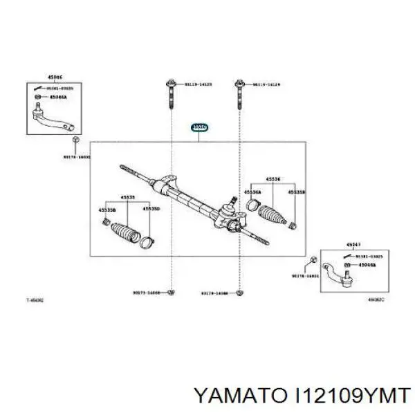 I12109YMT Yamato накінечник рульової тяги, зовнішній