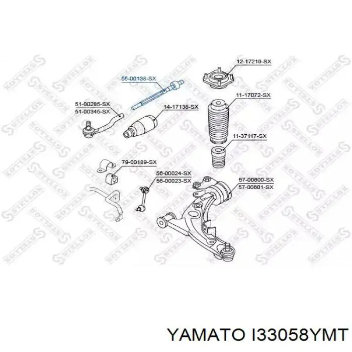 Рульова тяга I33058YMT Yamato
