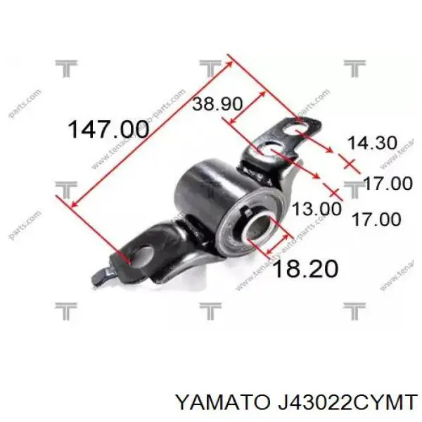 Купити J43022CYMT Yamato Сайлентблок передньої підвіски