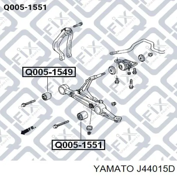 Сайлентблок переднього важеля J44015D Yamato