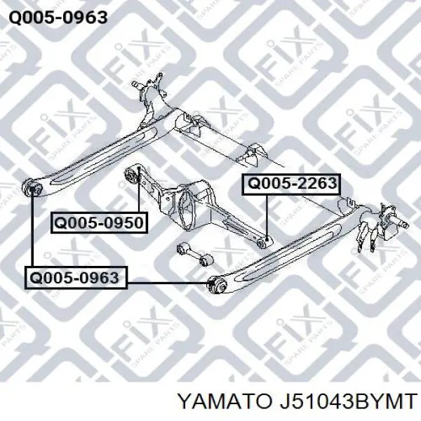 Сайлентблок задньої балки/підрамника J51043BYMT Yamato