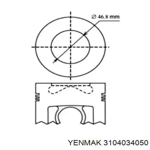 Поршня, 2-й ремонт (+0,50) Mahle Original 160702 ціна, від 83.77 USD