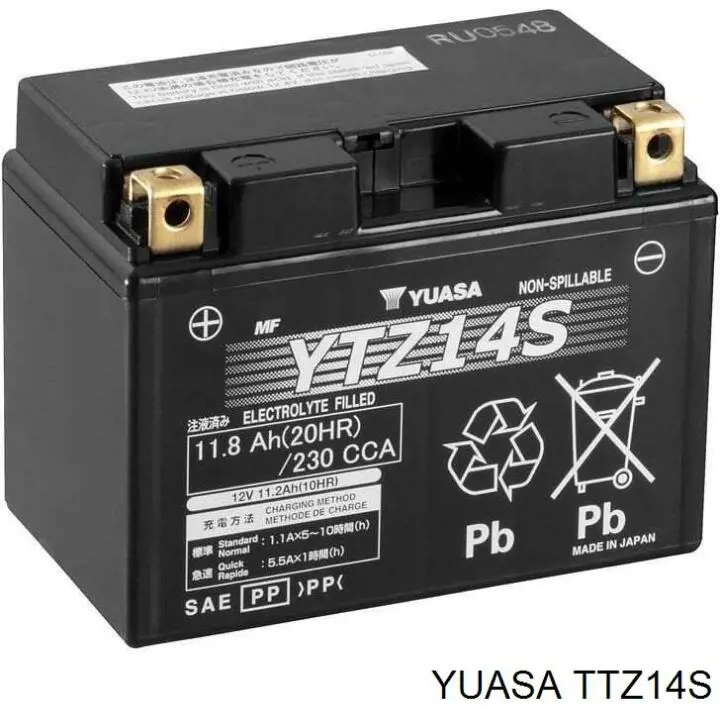 TTZ14S Yuasa Авто акумулятор