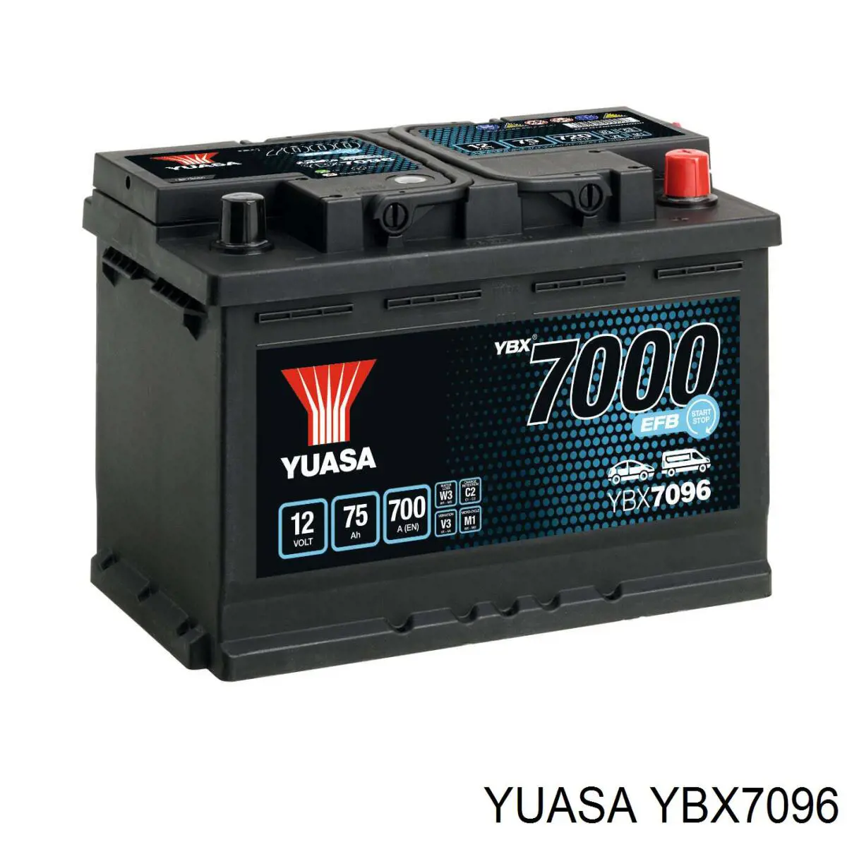 YBX7096 Yuasa акумуляторна батарея, акб