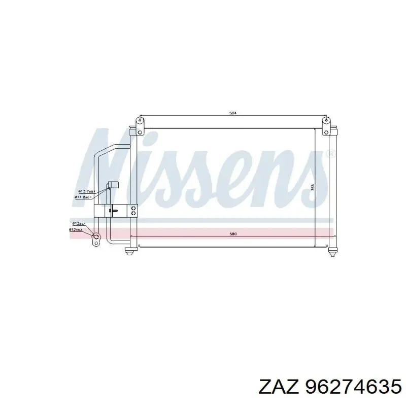 Конденсатор кондиціонера ZAZ 96274635 ціна, від 71.18 USD