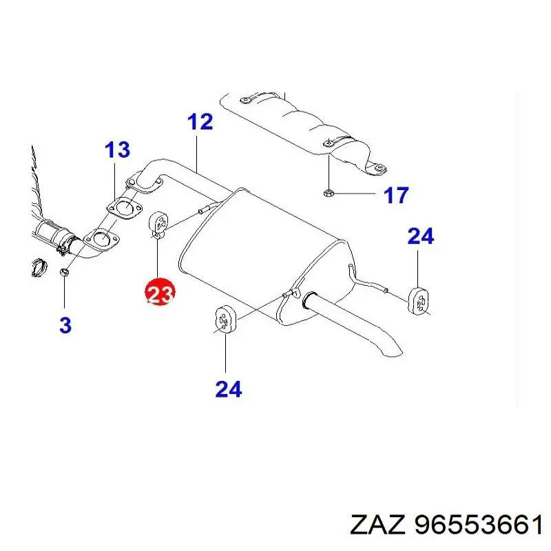  Подушка кріплення глушника Chevrolet Lacetti 