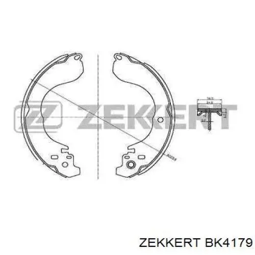 Колодки гальмові задні, барабанні BK4179 Zekkert