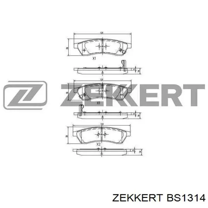 Колодки гальмові задні, дискові BS1314 Zekkert