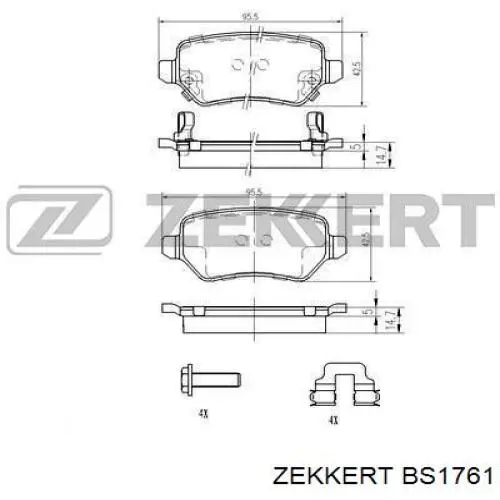 Купити BS1761 Zekkert Задні колодки