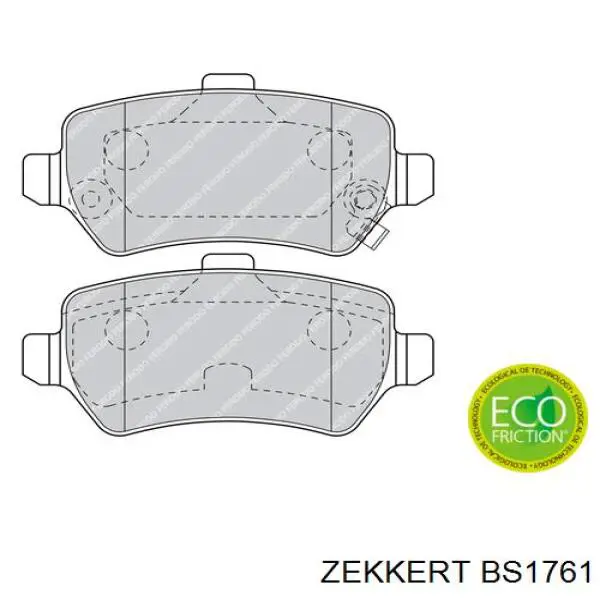Задні гальмівні колодки Zekkert BS1761 ціна, від 14.19 USD