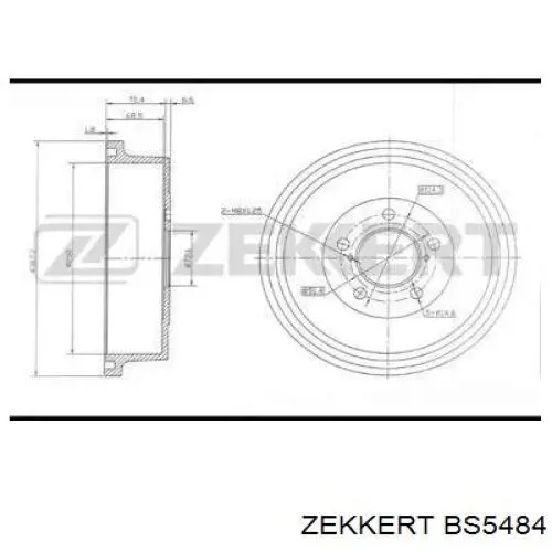 Барабан гальмівний задній Zekkert BS5484 ціна, від 59.36 USD