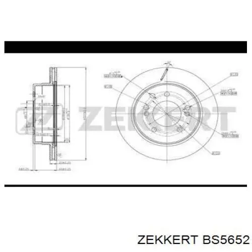 Диск гальмівний задній BS5652 Zekkert