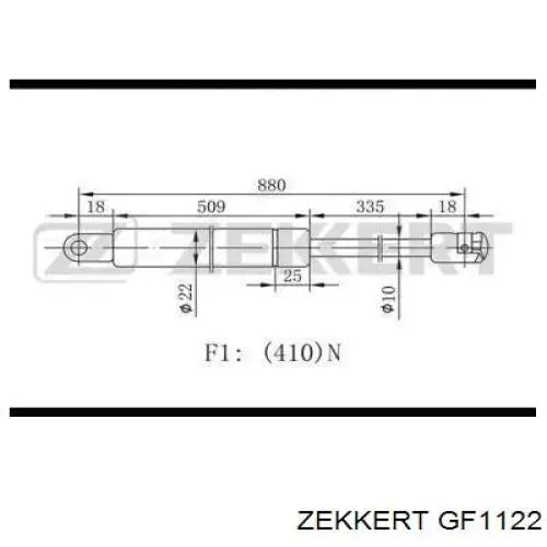 Купити GF1122 Zekkert Амортизатор під капот