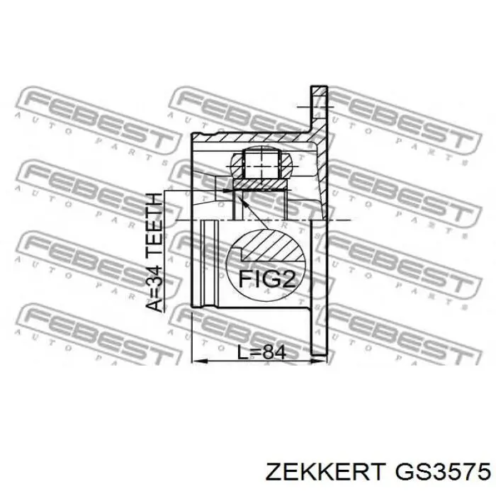 ШРУС внутрішній, передній GS3575 Zekkert