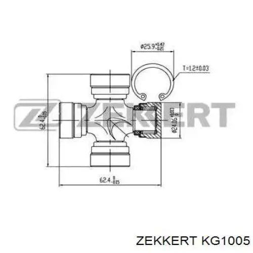 Хрестовина карданного валу KG1005 Zekkert