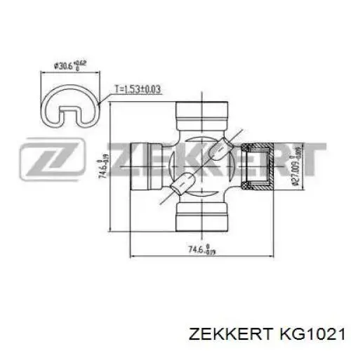 Хрестовина карданного валу KG1021 Zekkert