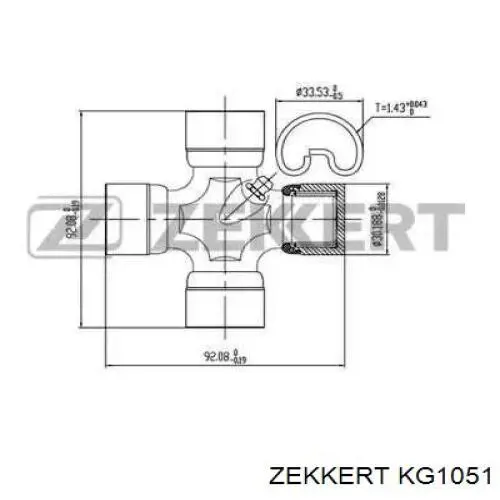 Хрестовина карданного валу KG1051 Zekkert