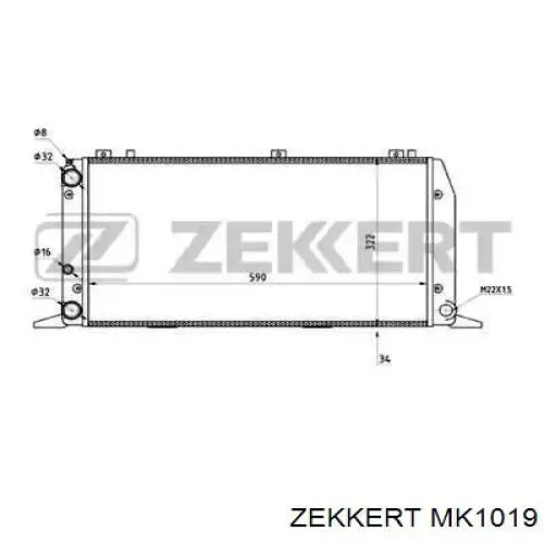 Радіатор охолодження двигуна MK1019 Zekkert