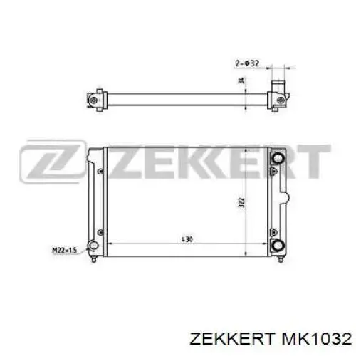 Радіатор охолодження двигуна MK1032 Zekkert