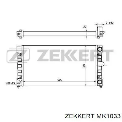 Радіатор охолодження двигуна MK1033 Zekkert