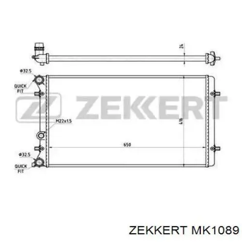 Радіатор охолодження двигуна MK1089 Zekkert