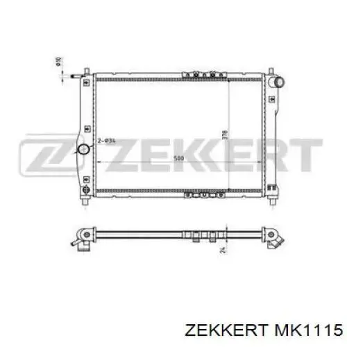 Радіатор охолодження двигуна MK1115 Zekkert