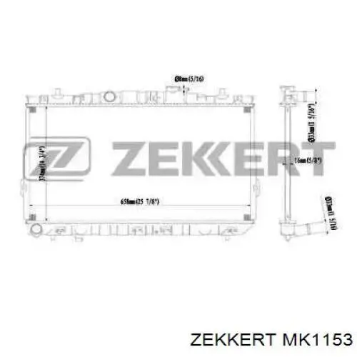 MK1153 Zekkert Радіатор охолодження двигуна