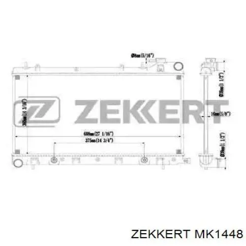 Радіатор охолодження двигуна MK1448 Zekkert