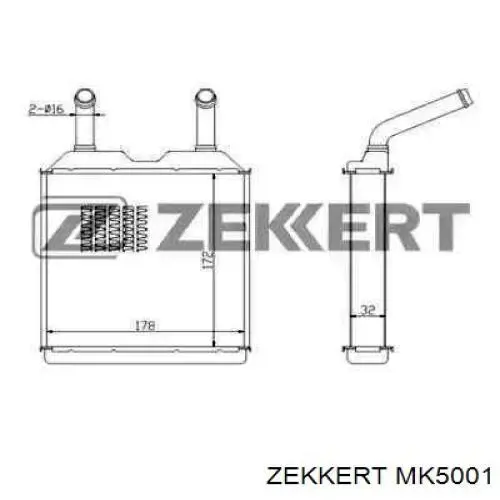 Радіатор пічки (обігрівача) MK5001 Zekkert