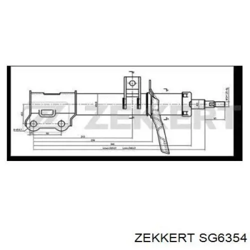 Амортизатор передній, правий SG6354 Zekkert