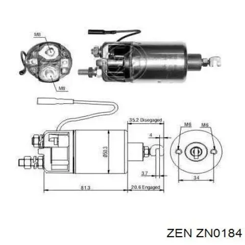 Бендикс стартера 2801122020 Toyota