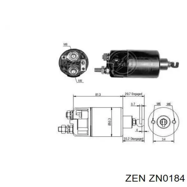 Бендикс Toyota 2801122020 ціна, від 10.50 USD