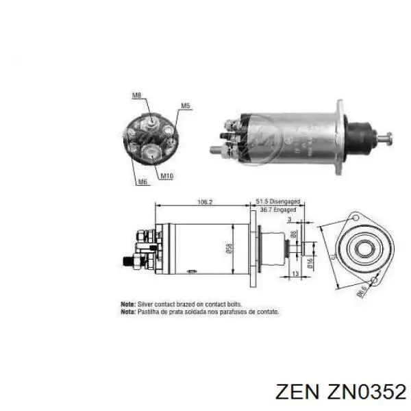 Бендикс ZEN ZN0352 ціна, від 9.51 USD