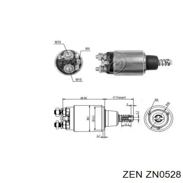 Бендикс стартера ZN0528 ZEN