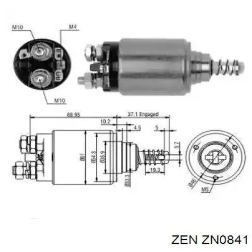 ZN0841 ZEN Привід стартера бендикс