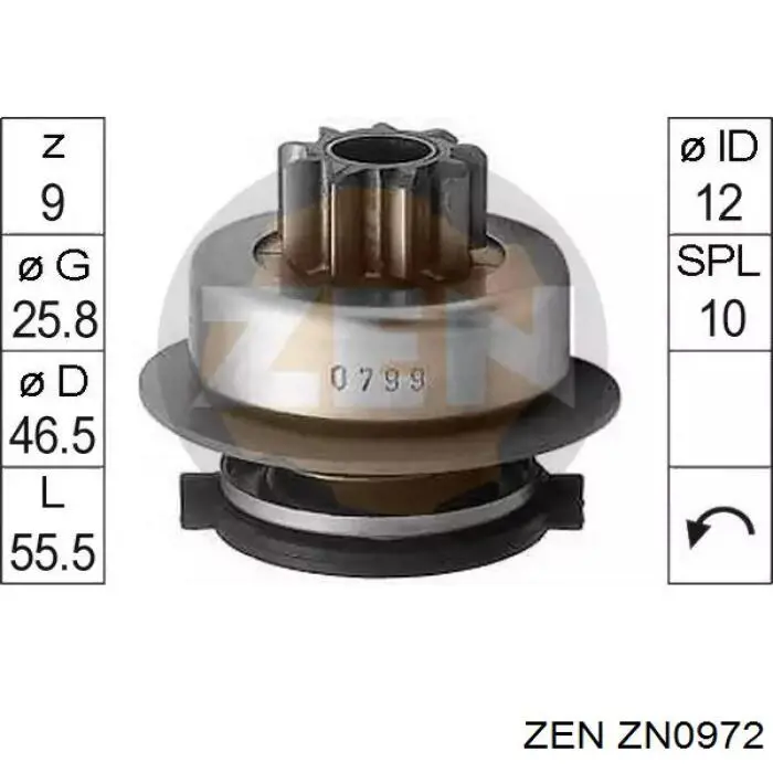 Бендикс ZEN ZN0972 ціна, від 14.38 USD