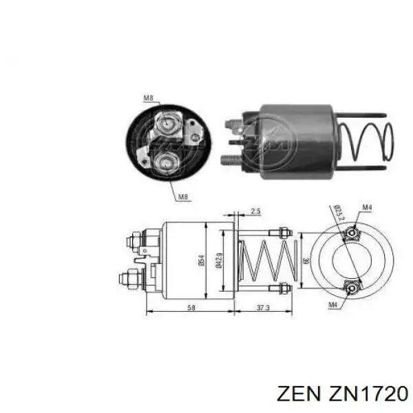 Бендикс стартера ZN1720 ZEN
