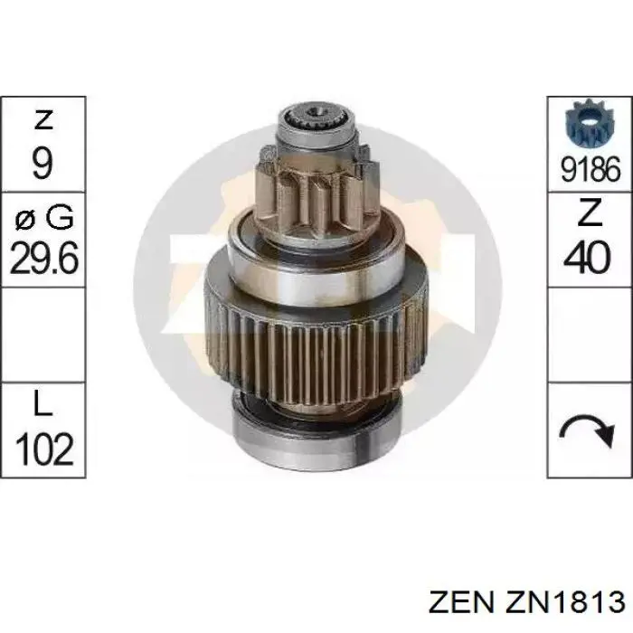 ZN1813 ZEN Привід стартера бендикс