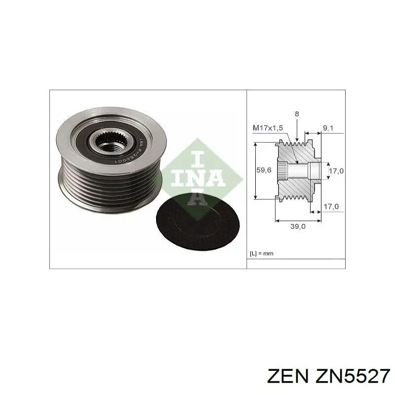 Шків генератора ZN5527 ZEN