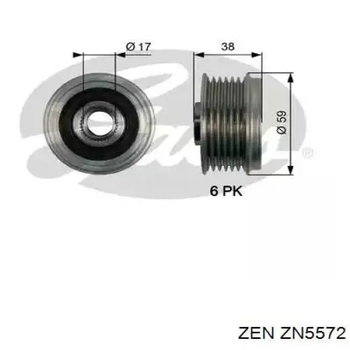 Інерційний шків ERA ZN5572 ціна, від 25.86 USD
