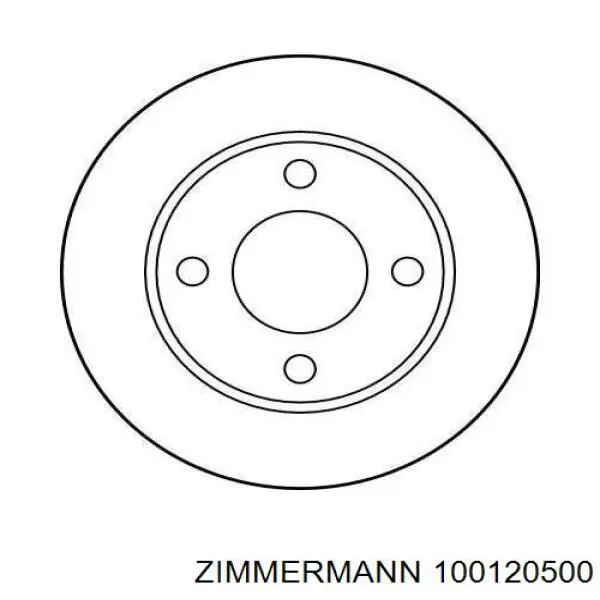 Диск гальмівний задній Zimmermann 100120500