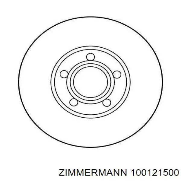 Гальмівні диски передні 100121500 Zimmermann